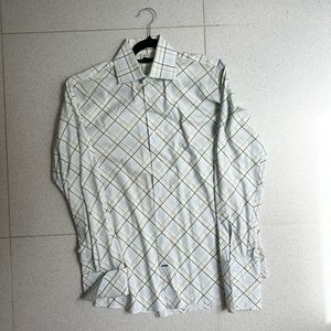 Light blue and green plaid banana republic dress shirt.